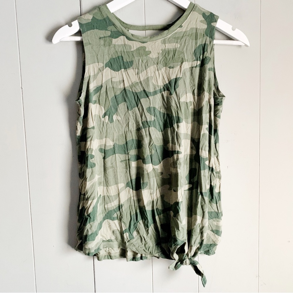 OLD NAVY Camo Tie Hem Tank Top XL